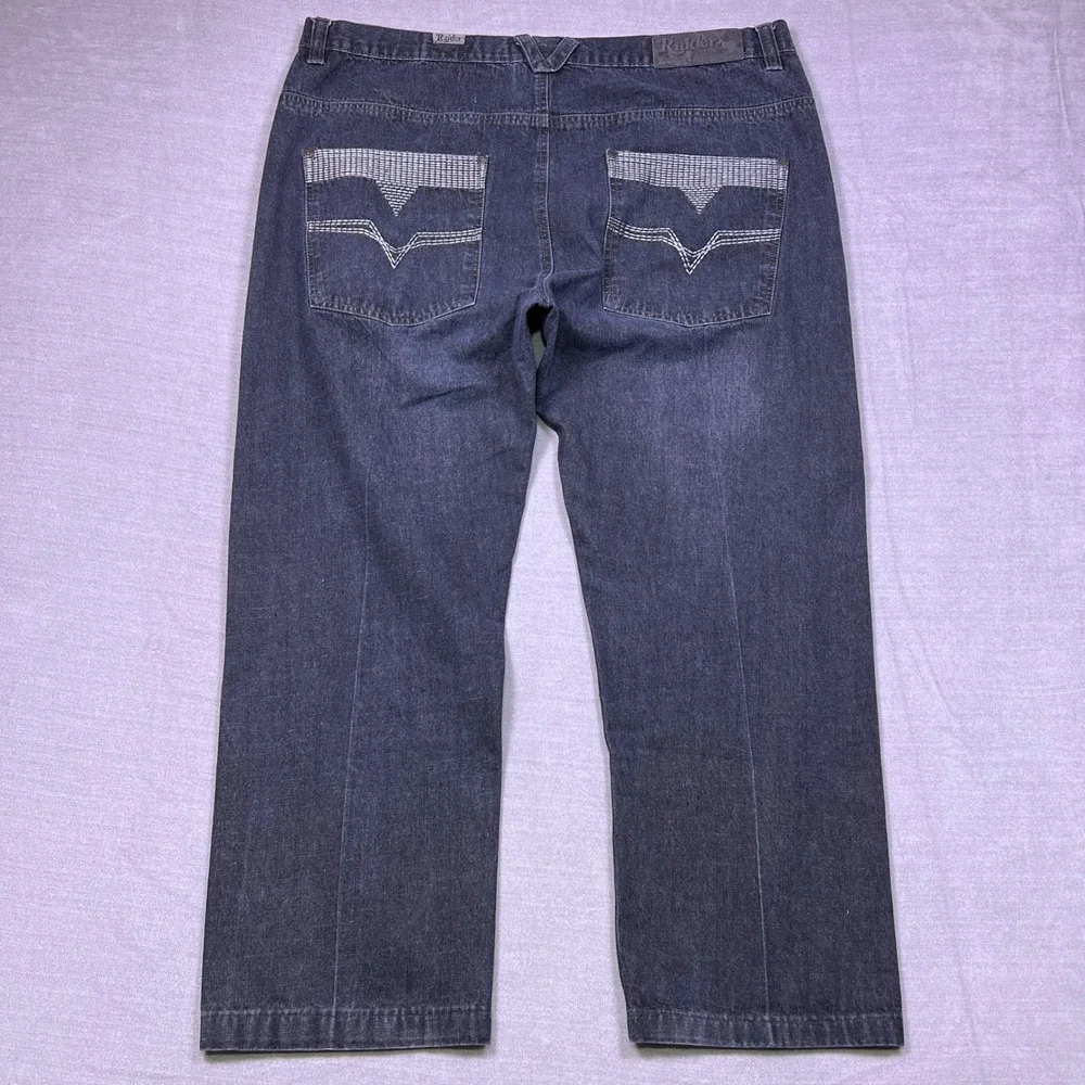 Raider Jean Co‎ Mens Dark Wash Straight Leg Denim Jeans Size 44